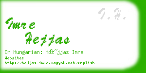 imre hejjas business card